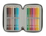 Safta Plumier Triple Estuche Escolar con 37 Piezas, Capacidad 12.5 x 19.5 x 5.5 cm, Para Material de Oficina y Papelería