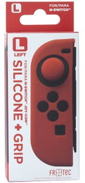 FR-TEC Funda de silicona con Grip para Joy-Con Izquierdo Rojo