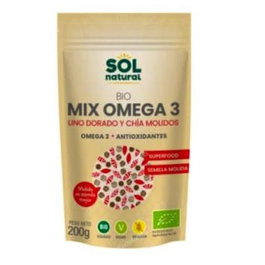 SOLNATURAL Mix Omega 3 Lino-Chia Molidas 200Gr Bio