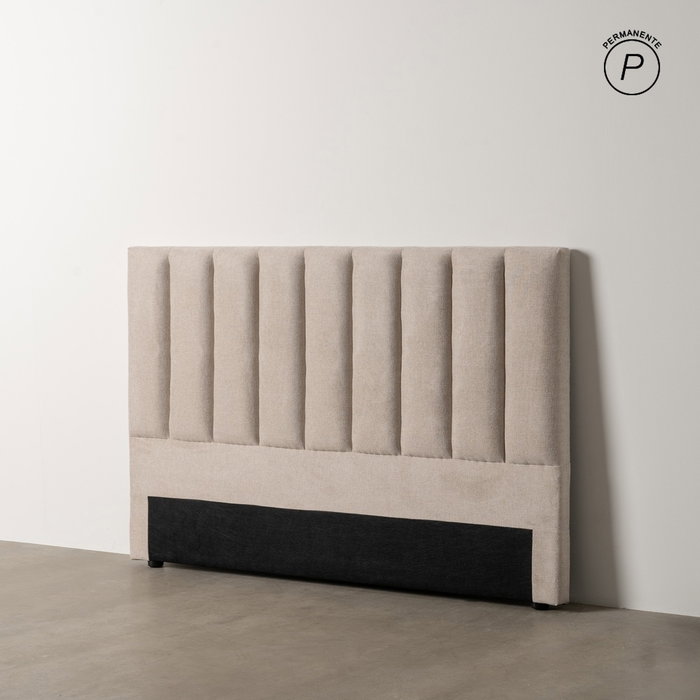 Cabecero Beige Tejido Dormitorio 160 X 8 X 100 cm