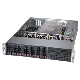 Super Micro Computer B.V. CSE-213BAC8-R1K23LPB Chasis Rack 2U Servidor, 16 Bahías 2.5 Hot-swap, Fuente 1200W, Negro, Compatible ATX/EATX