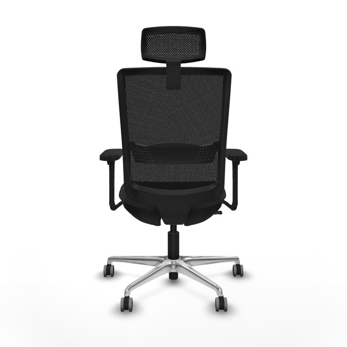 PIQUERAS Y CRESPO Silla Haches operativa con brazos 3D y cabecero regulable, Negra PIQUERAS Y CRESPO Silla Haches operativa con brazos 3D y cabecero regulable, Negra