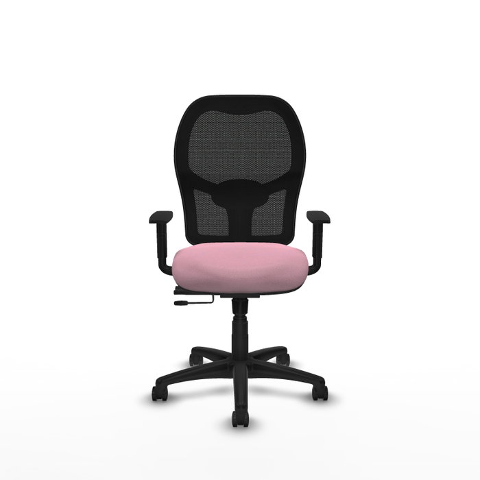 PIQUERAS Y CRESPO Silla de oficina Alocén Bali rosa con malla negra PIQUERAS Y CRESPO Silla de oficina Alocén Bali rosa con malla negra
