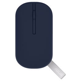 Asus MD100 Ratón Inalámbrico Marshmallow, Ambidextro, Óptico, RF Wireless + Bluetooth, 1600 DPI, Azul