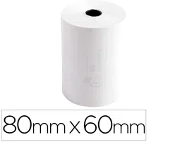 Exacompta Rollo Sumadora Térmico 80 mm x 60 mm 48 g/m² Certificado FSC Sin BPA para Balanzas