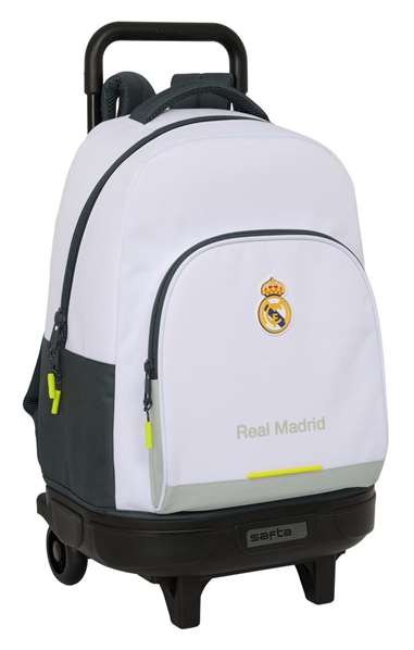 Safta Mochila con Ruedas Compact Extraíble Real Madrid Equipación 25/26