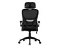 Q-connect Silla Sorrento con Respaldo de Malla y Base Metálica Negro