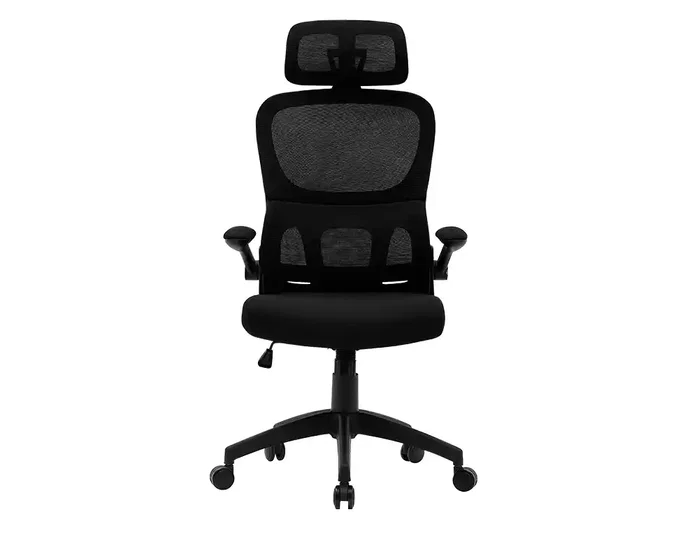 Q-connect Silla Sorrento con Respaldo de Malla y Base Metálica Negro