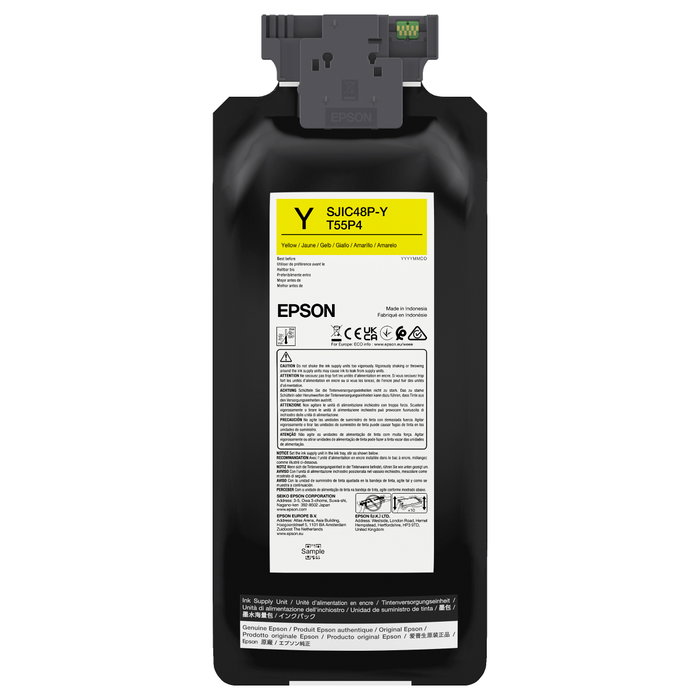 Epson SJIC48P-Y Cartucho de Tinta Amarillo 480 ml Epson SJIC48P-Y Cartucho de Tinta Amarillo 480 ml