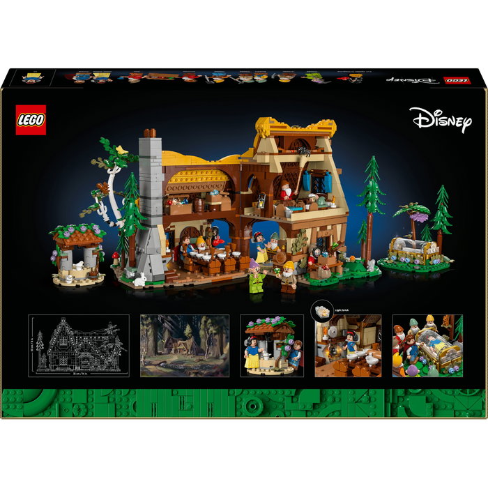 LEGO 43242 Disney La Cabaña de Blancanieves y los Siete Enanitos Juego de Construcción 2228 Piezas Mayores de 18 Años