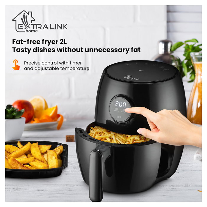 Extralink Freidora de Aire Caliente SJ-200 2L 1000W Negro