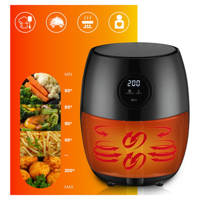 Extralink Freidora de Aire Caliente SJ-200 2L 1000W Negro
