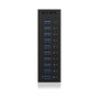ICY BOX IB-AC6110 Hub USB 3.0 de 10 Puertos con Puerto de Carga, Negro