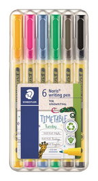 Rotulador Fibra Staedtler  307 Noris Writing Pen Surtido Estuche De 6