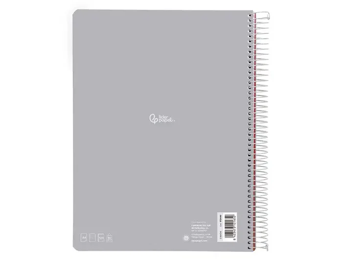 Liderpapel Cuaderno espiral Micro Witty A4 tapa dura 120h 90gr horizontal 8mm 5 bandas 4 taladros colores surtidos