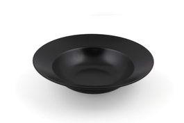 Hermia PT025126F956A0000000AMTE00 Plato de Servicio de Gres Cerámico Negro 26x26x8 cm Apto Microondas Congelador Lavavajillas