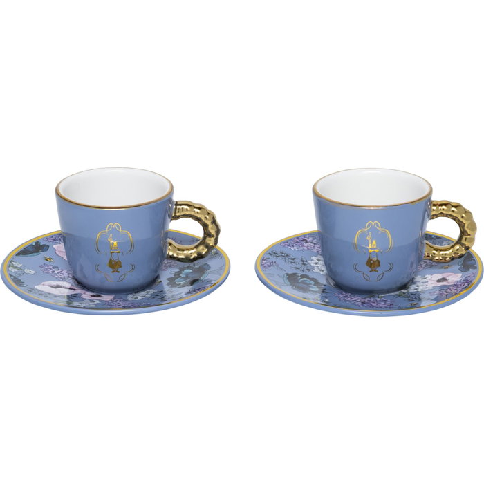 Bialetti Set de 2 Tazas de Espresso con Platos BRIDGERTON Bialetti Set de 2 Tazas de Espresso con Platos BRIDGERTON