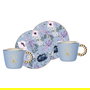 Bialetti BRID001 Taza de Café con Platillo, 0.08 L, Porcelana Azul, Set de 2 Unidades