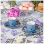 Bialetti Set de 2 Tazas con Platillos Bridgerton Azul