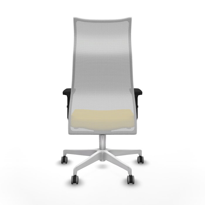 PIQUERAS Y CRESPO Sillón Albacete con mecanismo Sincro, Similpiel Amarillo y Malla Blanca PIQUERAS Y CRESPO Sillón Albacete con mecanismo Sincro, Similpiel Amarillo y Malla Blanca