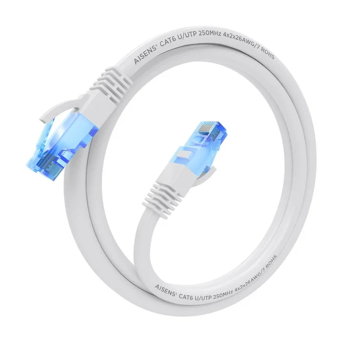 Aisens Cable de Red RJ45 Cat.6 UTP AWG26 CCA 1m Blanco
