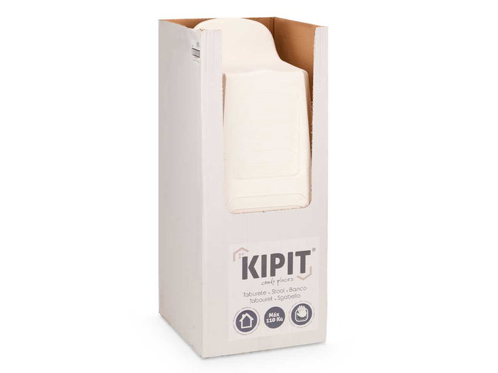 KIPIT Taburete Alto de Plástico Blanco (Pack de 12)