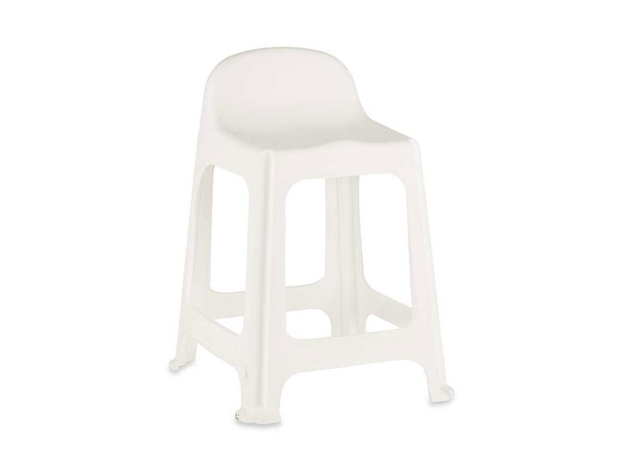 KIPIT Taburete Alto de Plástico Blanco (Pack de 12)