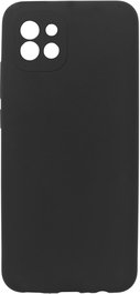 eSTUFF Funda Protectora de Silicona Antideslizante para Samsung Galaxy A03 - Color Negro