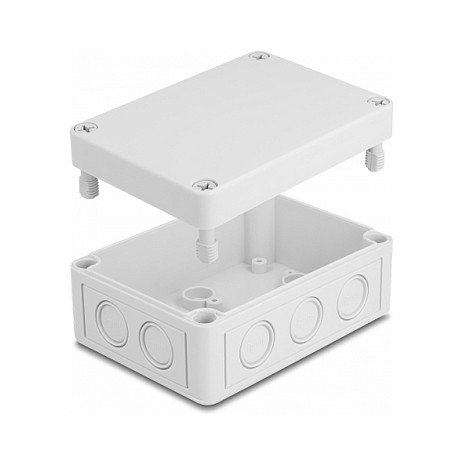 DeLOCK Carcasa de instalación con entradas de cable 130 x 93 x 57 mm gris DeLOCK Carcasa de instalación con entradas de cable 130 x 93 x 57 mm gris