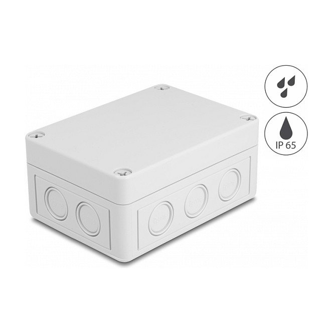 DeLOCK Carcasa de instalación con entradas de cable 130 x 93 x 57 mm gris DeLOCK Carcasa de instalación con entradas de cable 130 x 93 x 57 mm gris