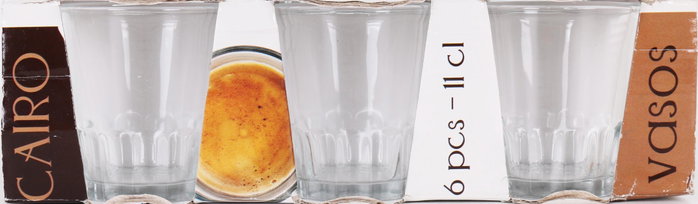 Arcoglass Set de 6 Vasos Cairo de 11cl para Carajillo