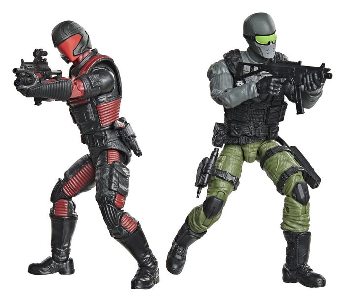 Hasbro G.I. Joe Classified Series Set de Figuras y Vehículos Snake Eyes & Varmint ATV vs. Stealth Viper & Cobra Stealth Flight Pod