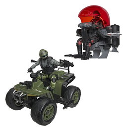 Hasbro G.I. Joe Classified Series Set de Figuras y Vehículos Snake Eyes & Varmint ATV vs. Stealth Viper & Cobra Stealth Flight Pod