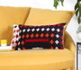 Aberto Design Rustic Cojín Negro 58x33cm, 50% Algodón, 50% Poliéster, Relleno Fibra