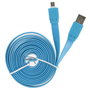 Be Mix Cable Plano USB Largo 2 M para Móviles, Ordenadores y Tablets Colores Surtidos