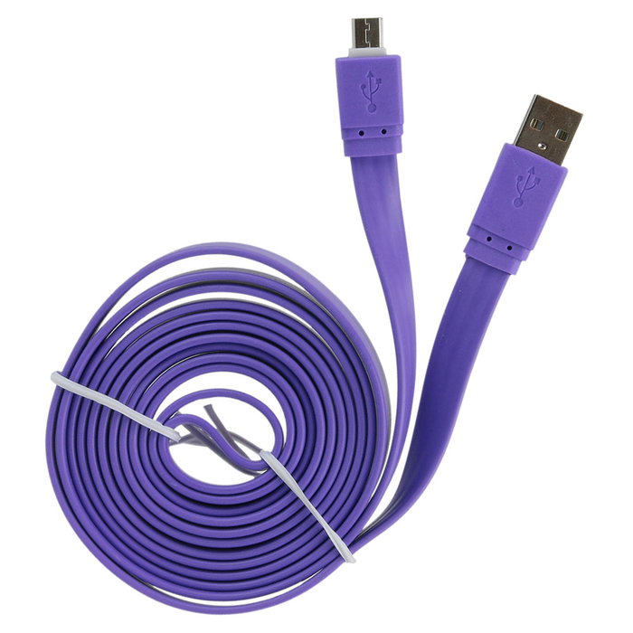 Be Mix Cable Plano USB Largo 2 M para Móviles, Ordenadores y Tablets Colores Surtidos Be Mix Cable Plano USB Largo 2 M para Móviles, Ordenadores y Tablets Colores Surtidos