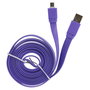 Be Mix Cable Plano USB Largo 2 M para Móviles, Ordenadores y Tablets Colores Surtidos