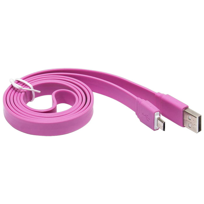 Be Mix Cable Plano USB Largo 2 M para Móviles, Ordenadores y Tablets Colores Surtidos Be Mix Cable Plano USB Largo 2 M para Móviles, Ordenadores y Tablets Colores Surtidos