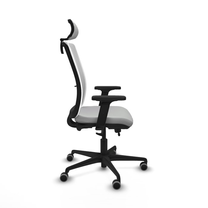 PIQUERAS Y CRESPO Silla de oficina Haches con mecanismo Sincro/Traslack, Gris claro y Blanco PIQUERAS Y CRESPO Silla de oficina Haches con mecanismo Sincro/Traslack, Gris claro y Blanco