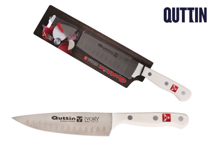 Quttin Cuchillo Cocinero Ivory Sybarite 20cm de 1.5mm de grosor con ALV Quttin Cuchillo Cocinero Ivory Sybarite 20cm de 1.5mm de grosor con ALV
