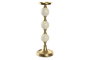 DKD Home Decor Candelabro Moderno Dorado Blanco Aluminio 15 x 43.5 x 15 cm