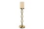 DKD Home Decor Candelabro Moderno Dorado Blanco Aluminio 15 x 43.5 x 15 cm