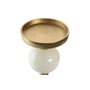 DKD Home Decor Candelabro de Aluminio con Bolas Dorado y Blanco