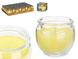 Ibergarden Vela Aromática Citronela en Tarro de Vidrio - 4.4x7.4x2.9 cm (Set de 24)