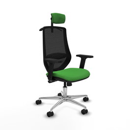 PIQUERAS Y CRESPO Silla de oficina Mardos con Mecanismo Sincro, Verde y Negro