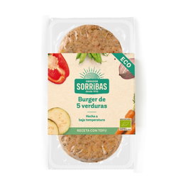 Biográ Hamburguesa 5 Verduras Bio 2 unidades 160 g (2x80 g) Sorribas