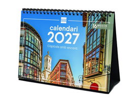 FINOCAM Calendario de sobremesa 2027 en catalán con imágenes de ciudades