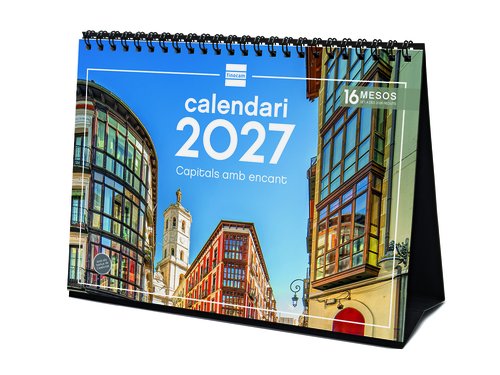 FINOCAM Calendario de sobremesa 2027 en catalán con imágenes de ciudades FINOCAM Calendario de sobremesa 2027 en catalán con imágenes de ciudades