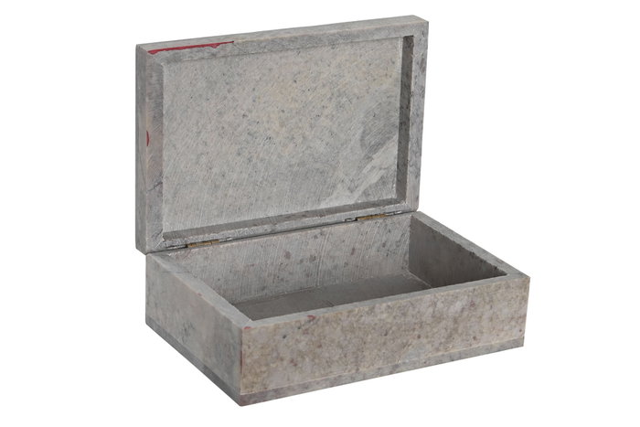 DKD Home Decor Joyero de Piedra Tallado Colección Loto Surtido de 4 Unidades