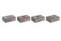 DKD Home Decor Joyero de Piedra Tallado Colección Loto Surtido de 4 Unidades
